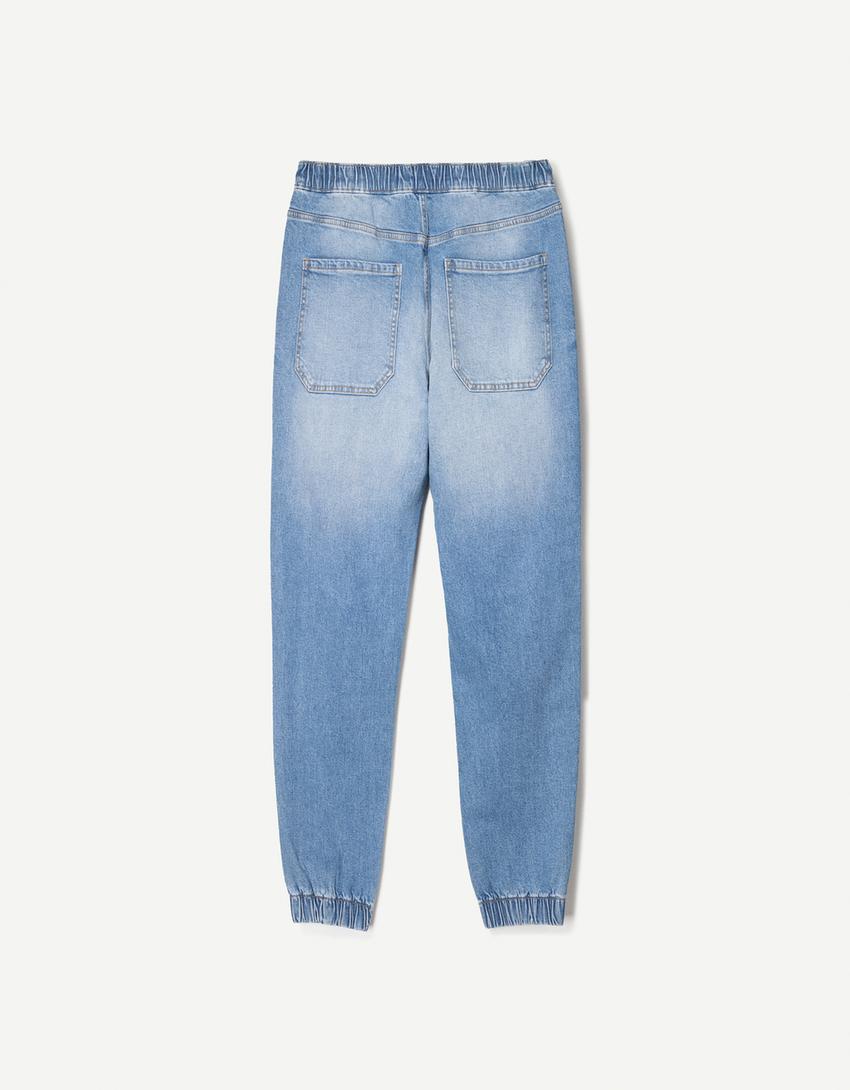 Jeans jogger rotos-Azul lavado-4