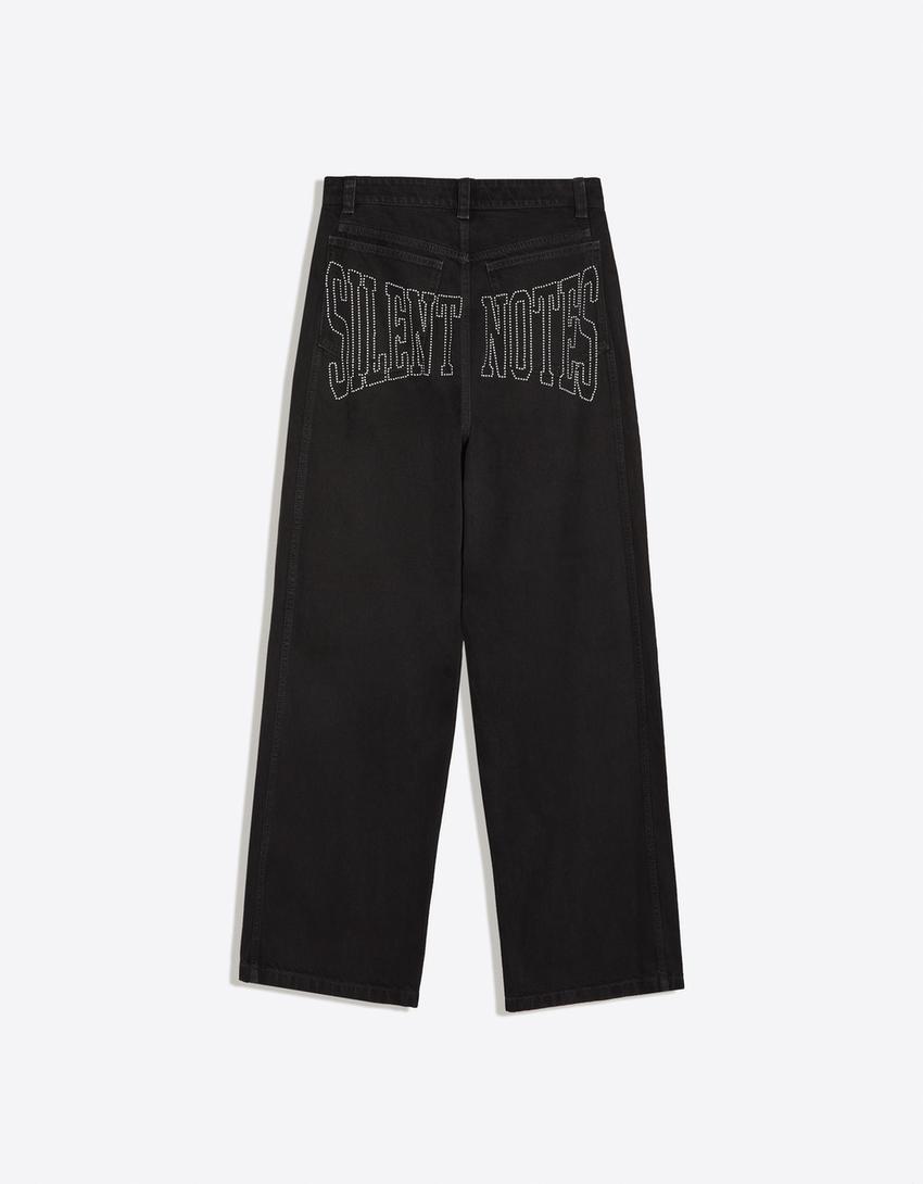Jeans tachuelas-Negro