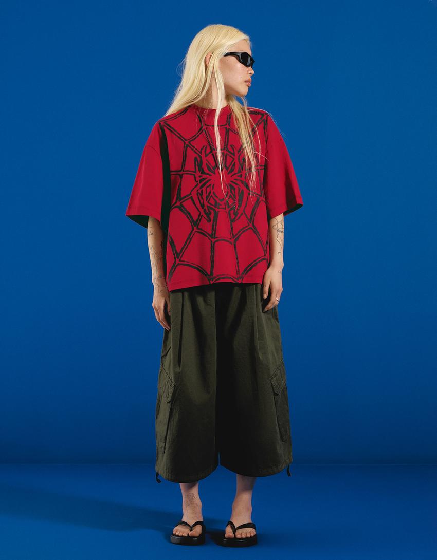 SPIDERMAN Boxy Fit T shirt Men Bershka spiderman-boxy-fit-t-shirt-men-bershka
