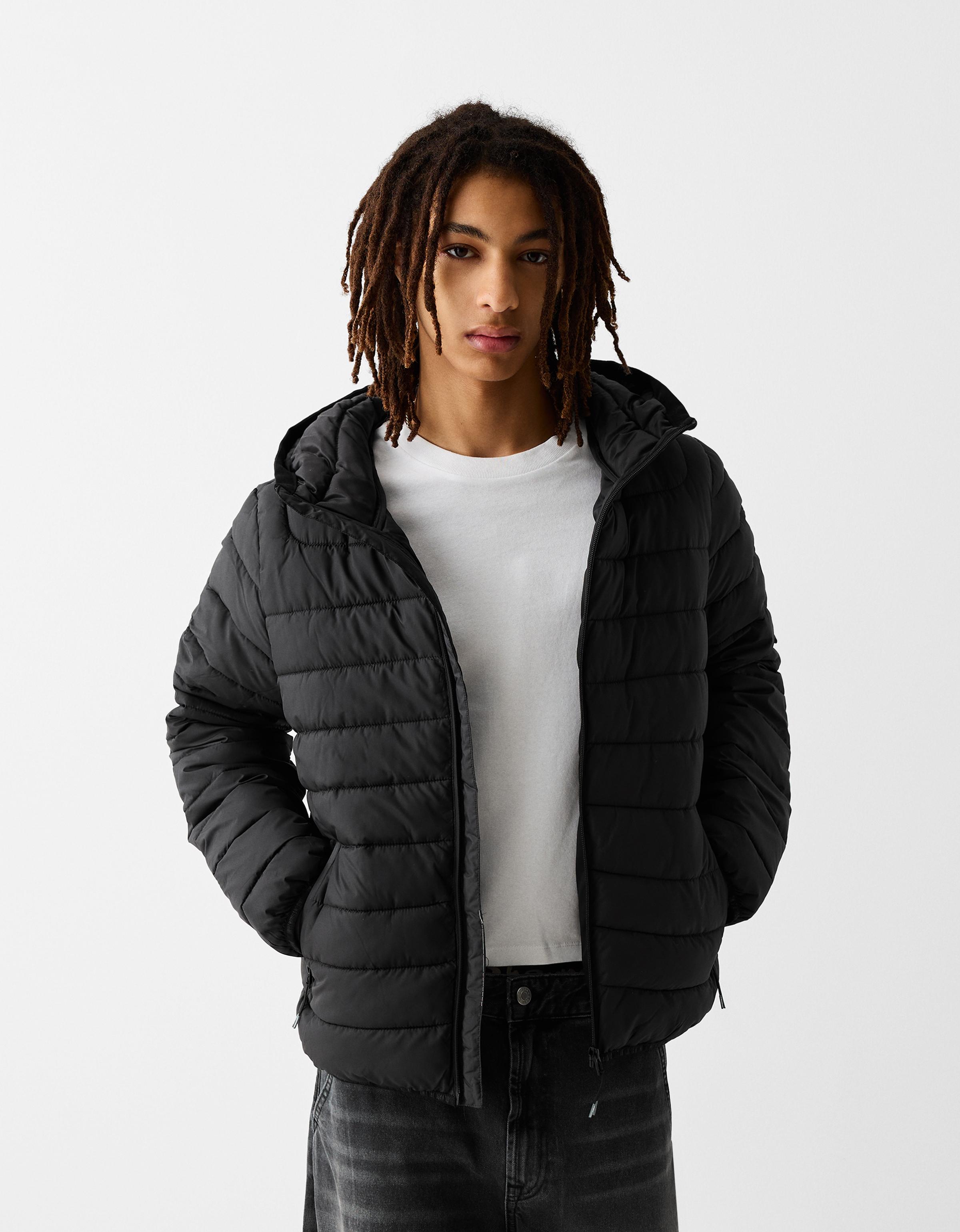 Bershka Leichte Steppjacke Herren M Schwarz