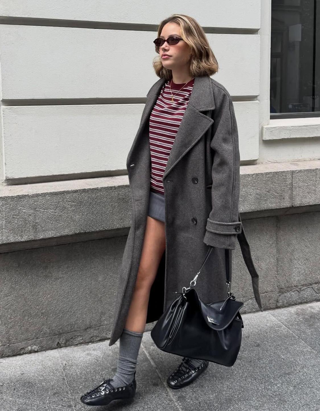 Soft trench coat with belt