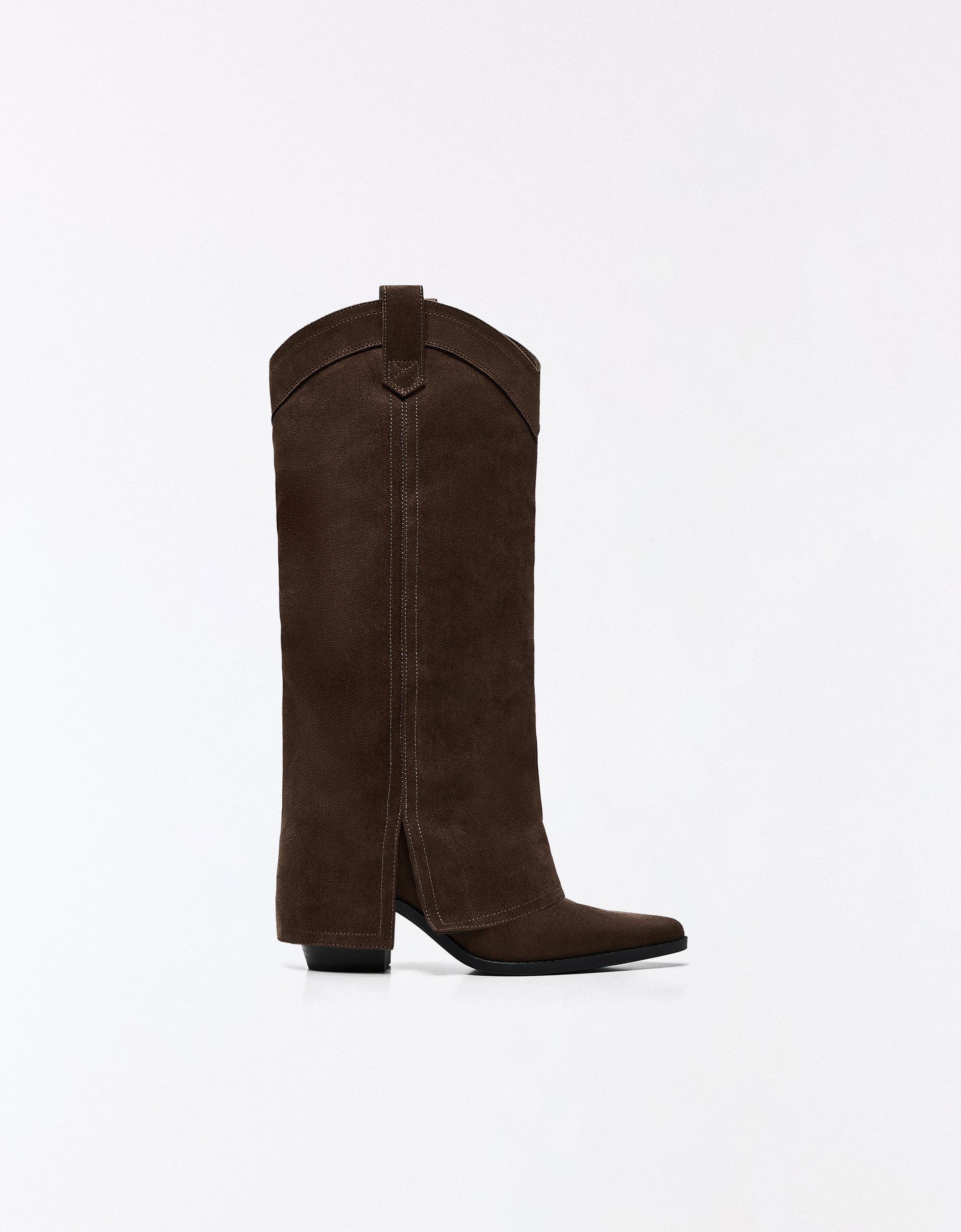 Cowboy heeled boots — Brown