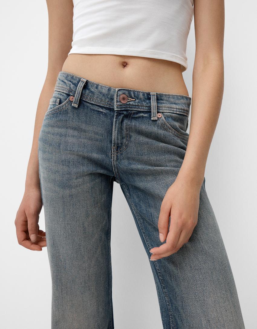 Jeans bootcut low waist-Azul lavado