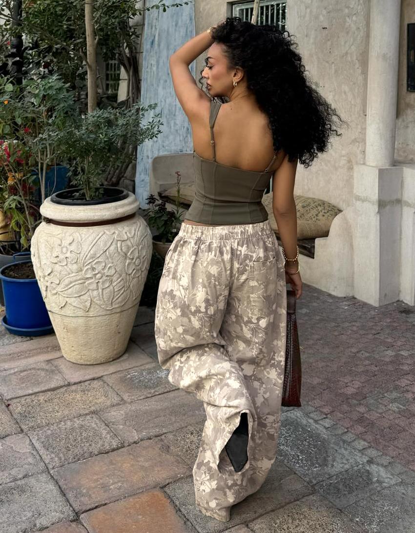 Pantalón balloon print-Arena