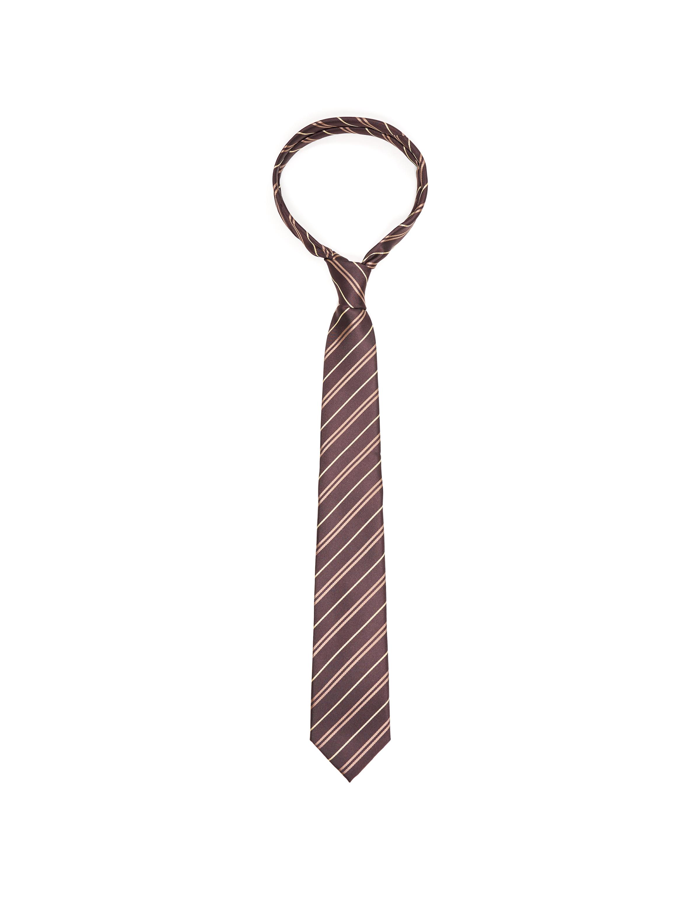 Pinstripe tie — Brown