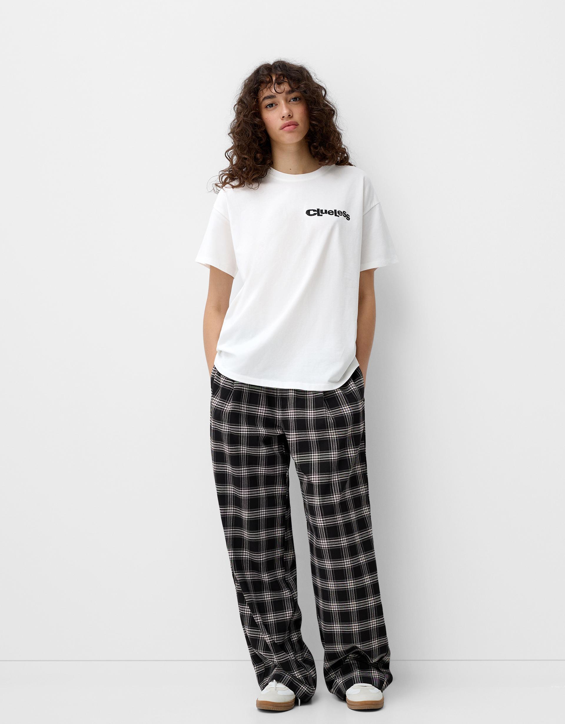 Pantalones De Cuadros Mujer Bershka Tartán Pantalones De Cuadros