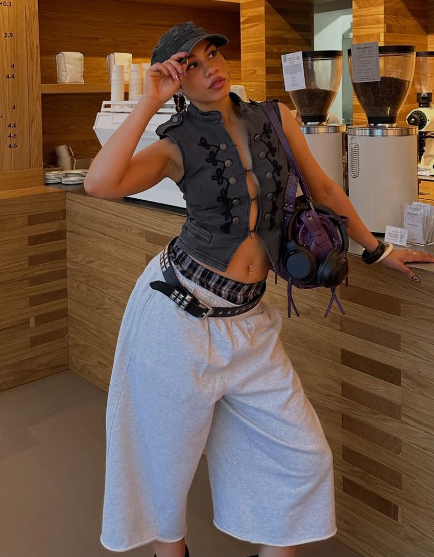 Bermuda molleton-Gris