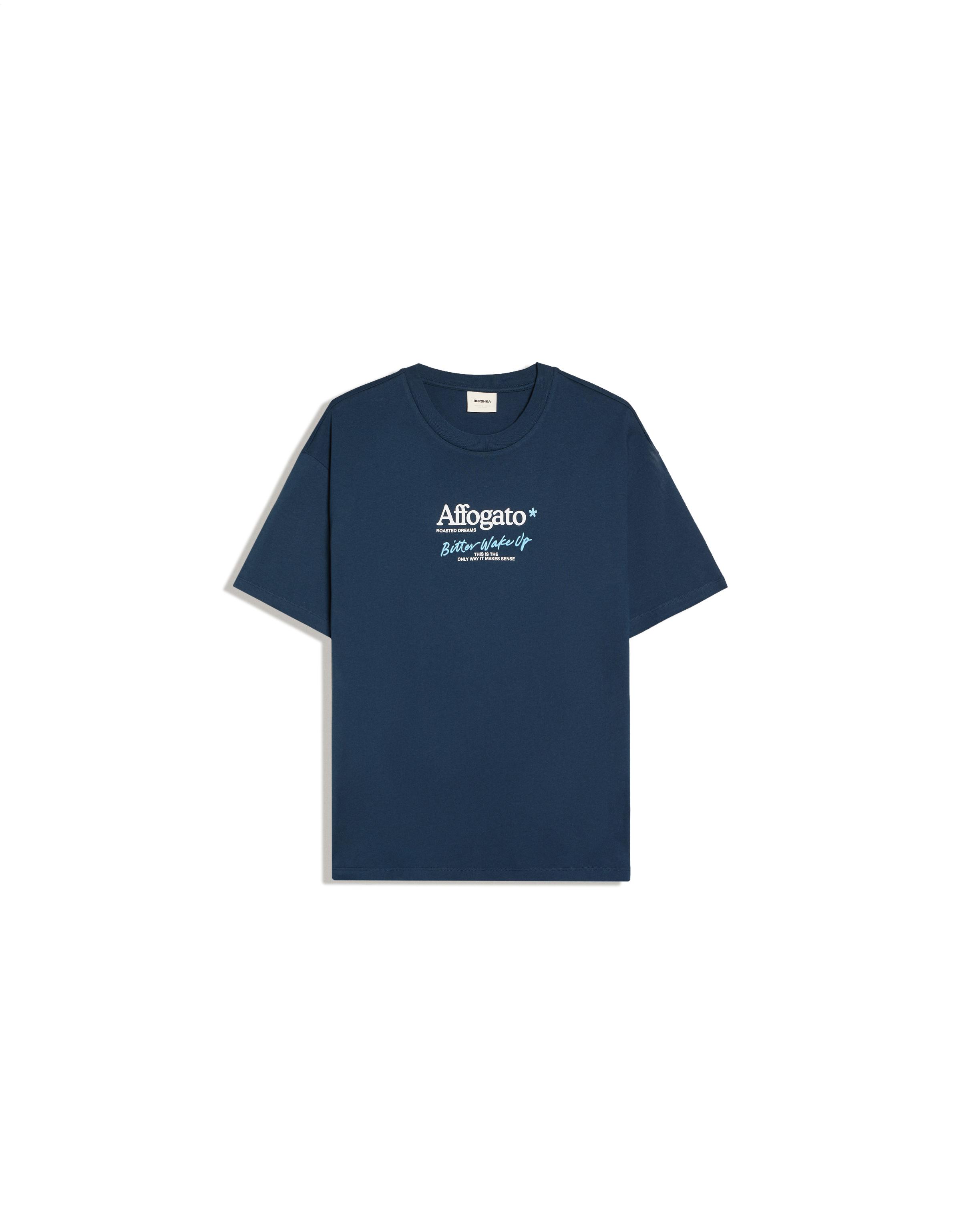 Relaxed fit printed T-shirt — Navy
