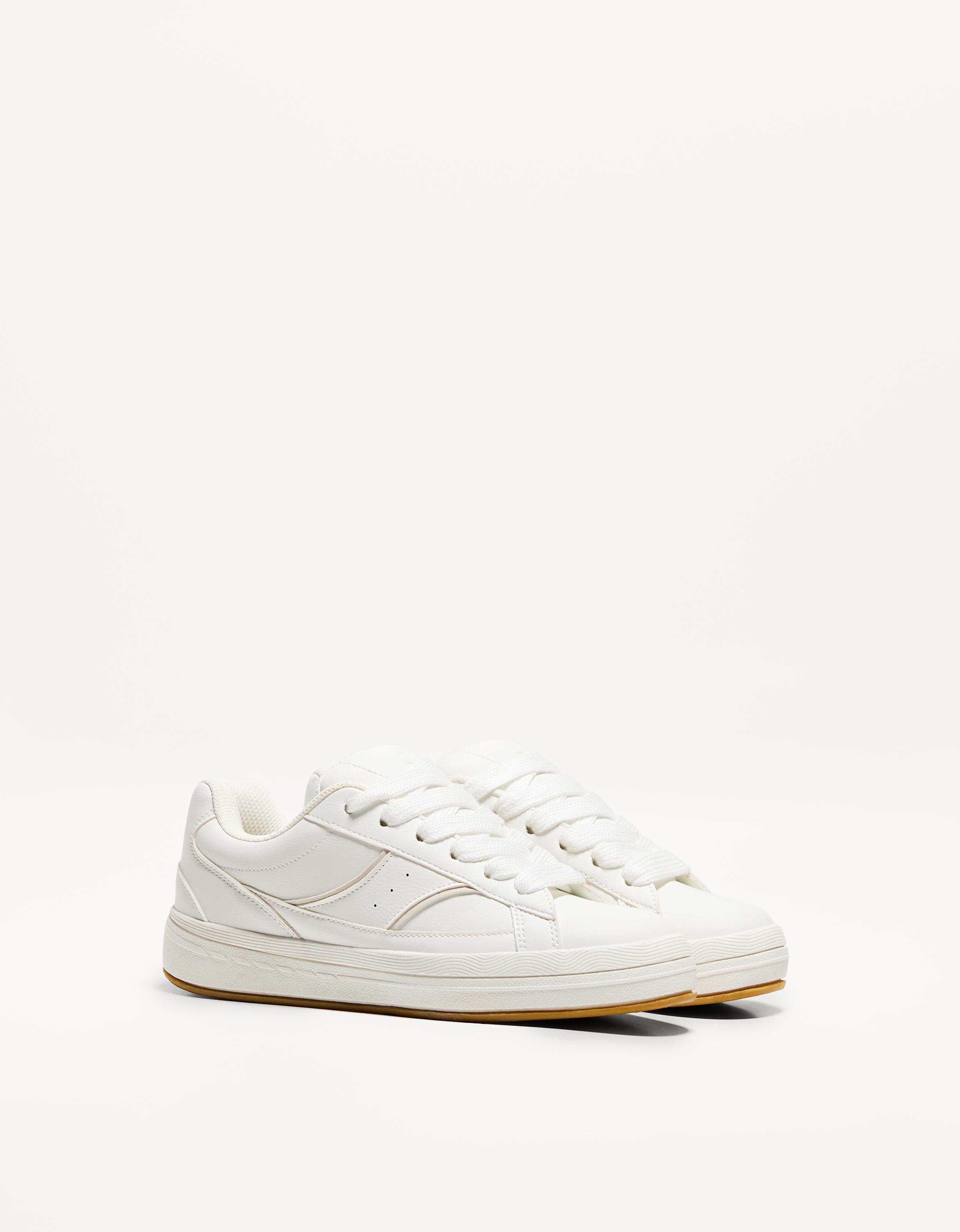 Bershka Skate-Sneaker Damen 41 Weiss