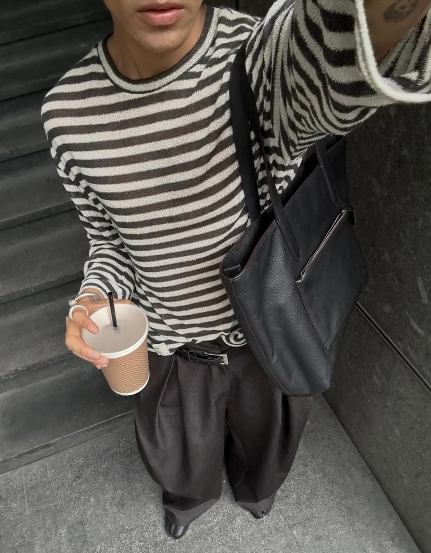 Pantalon super baggy-Gris oscuro