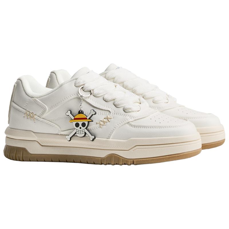 One Piece skater trainers with keychain — WHITE