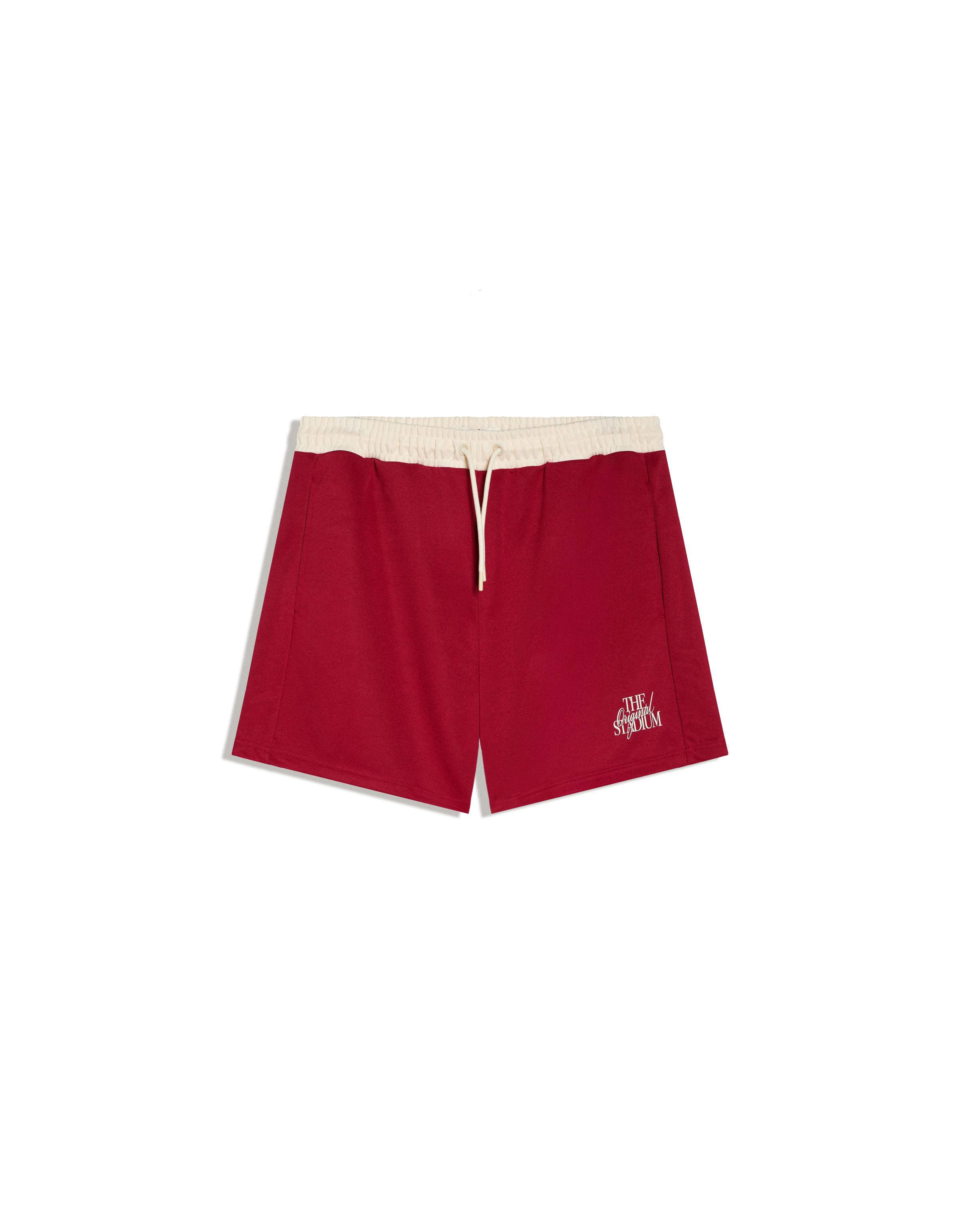 Short patch Bermuda shorts — Burgundy