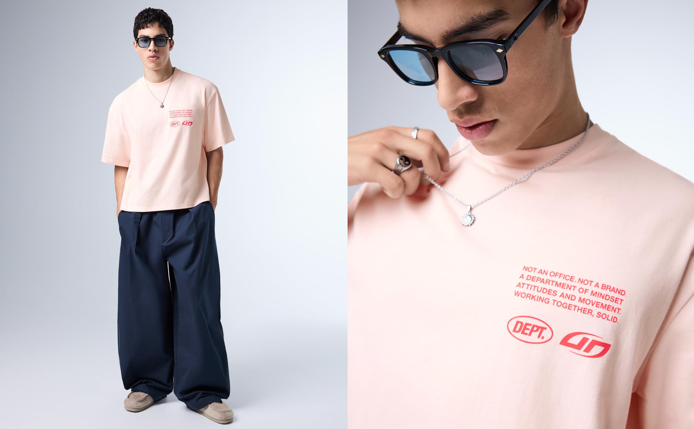 Boxy street lettering T-shirt — Pink