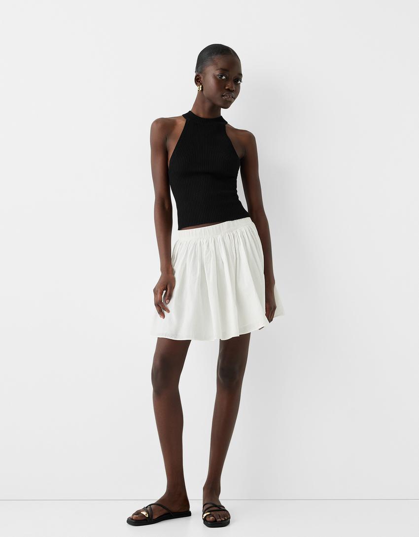 توب مضلع برقبة هالتر-أسود-3