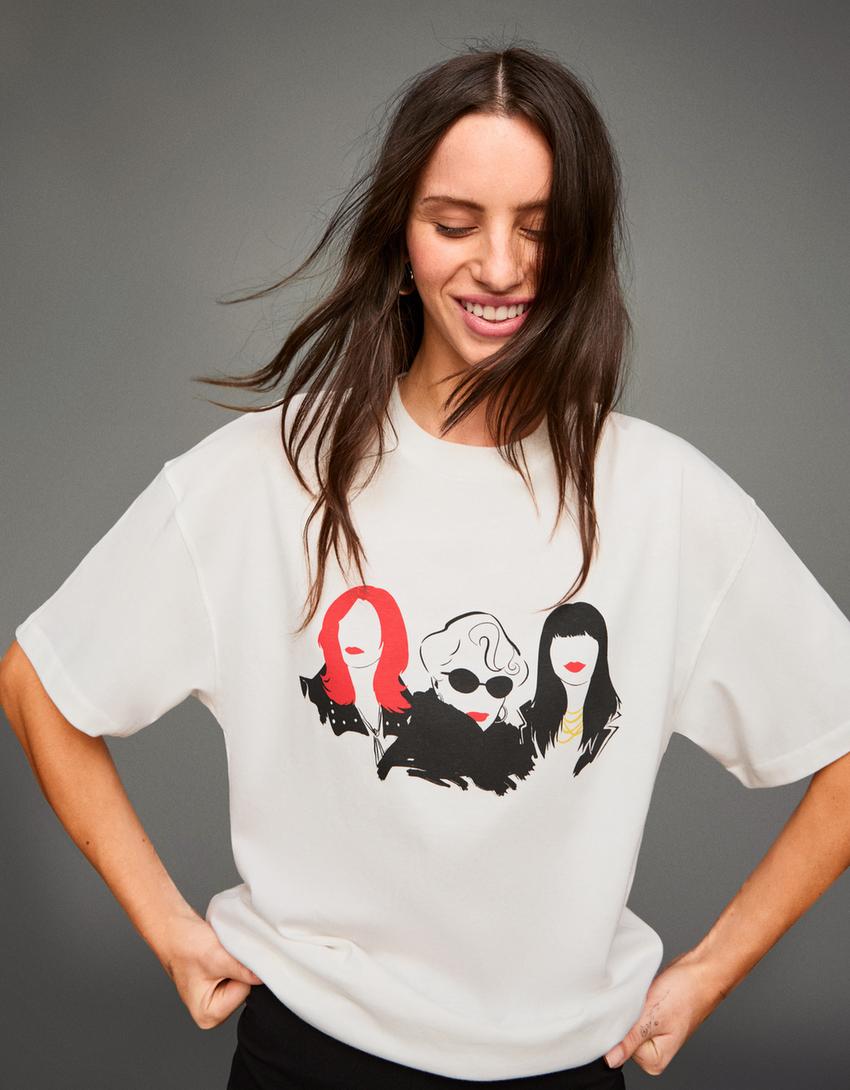 The Devil Wears Prada print short sleeve T-shirt-Off white-2