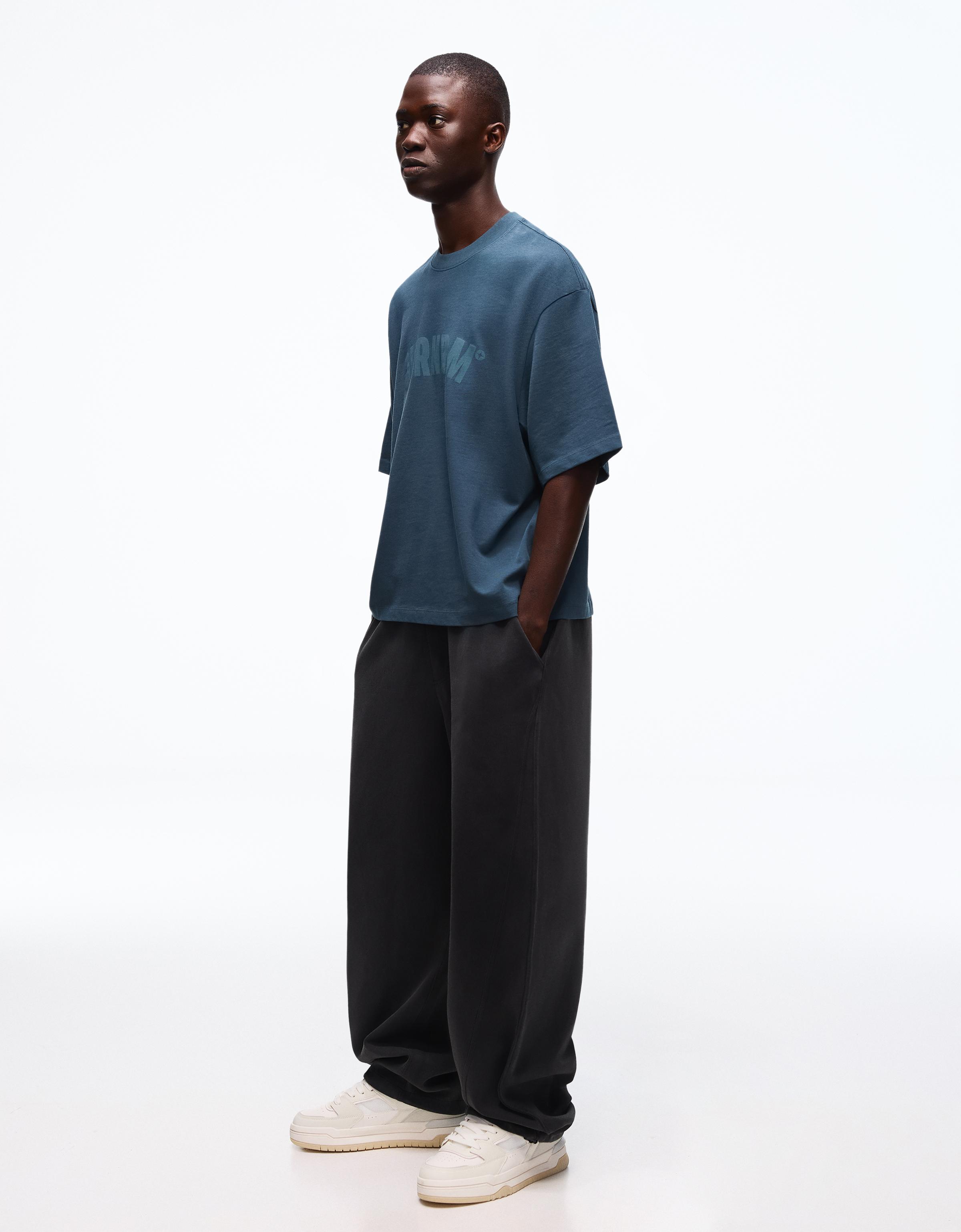Interlock balloon fit trousers - Men | Bershka