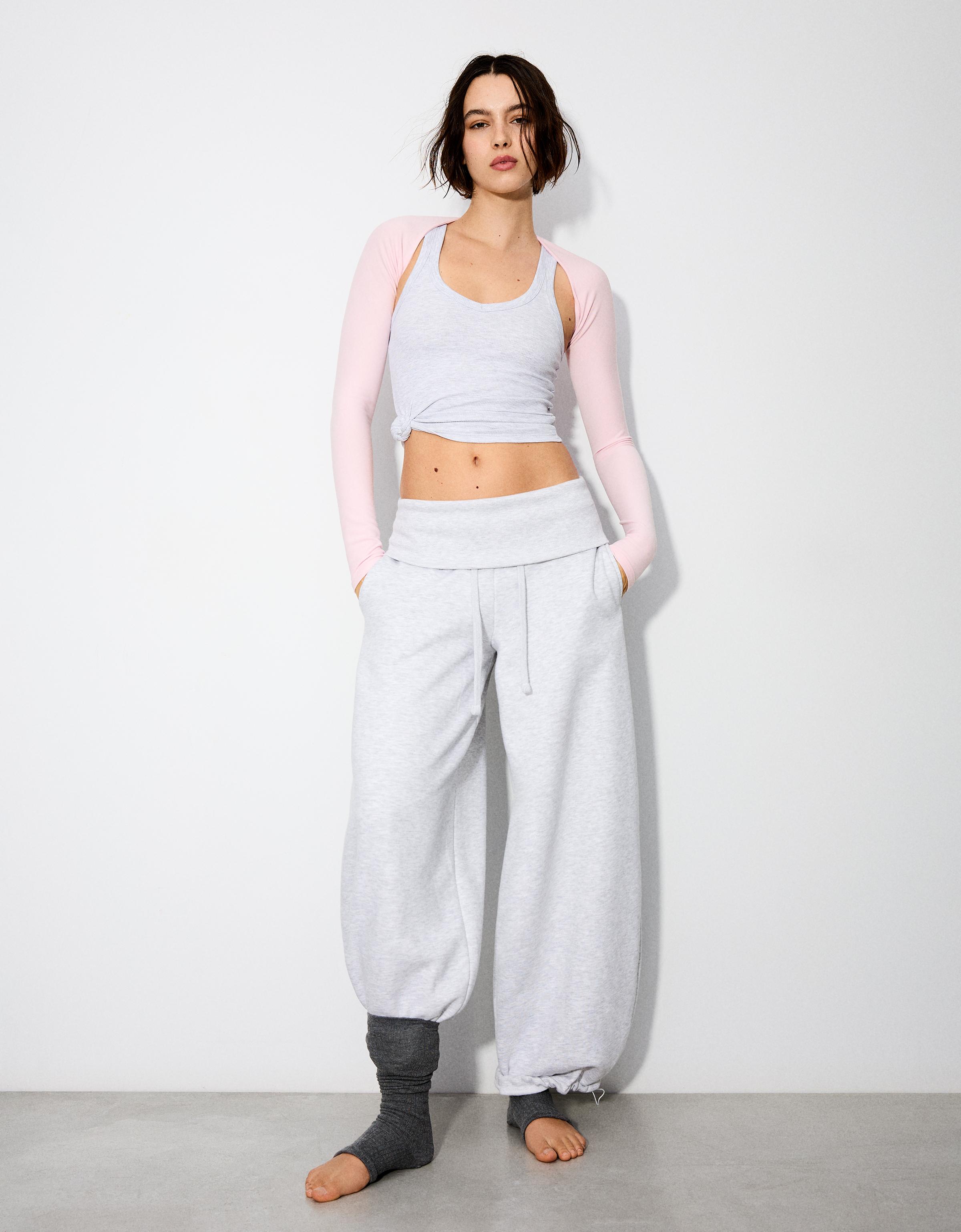 Long-sleeved bolero jumper jacket — Pink