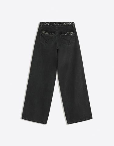 Straight-leg studded trousers — Grey 6
