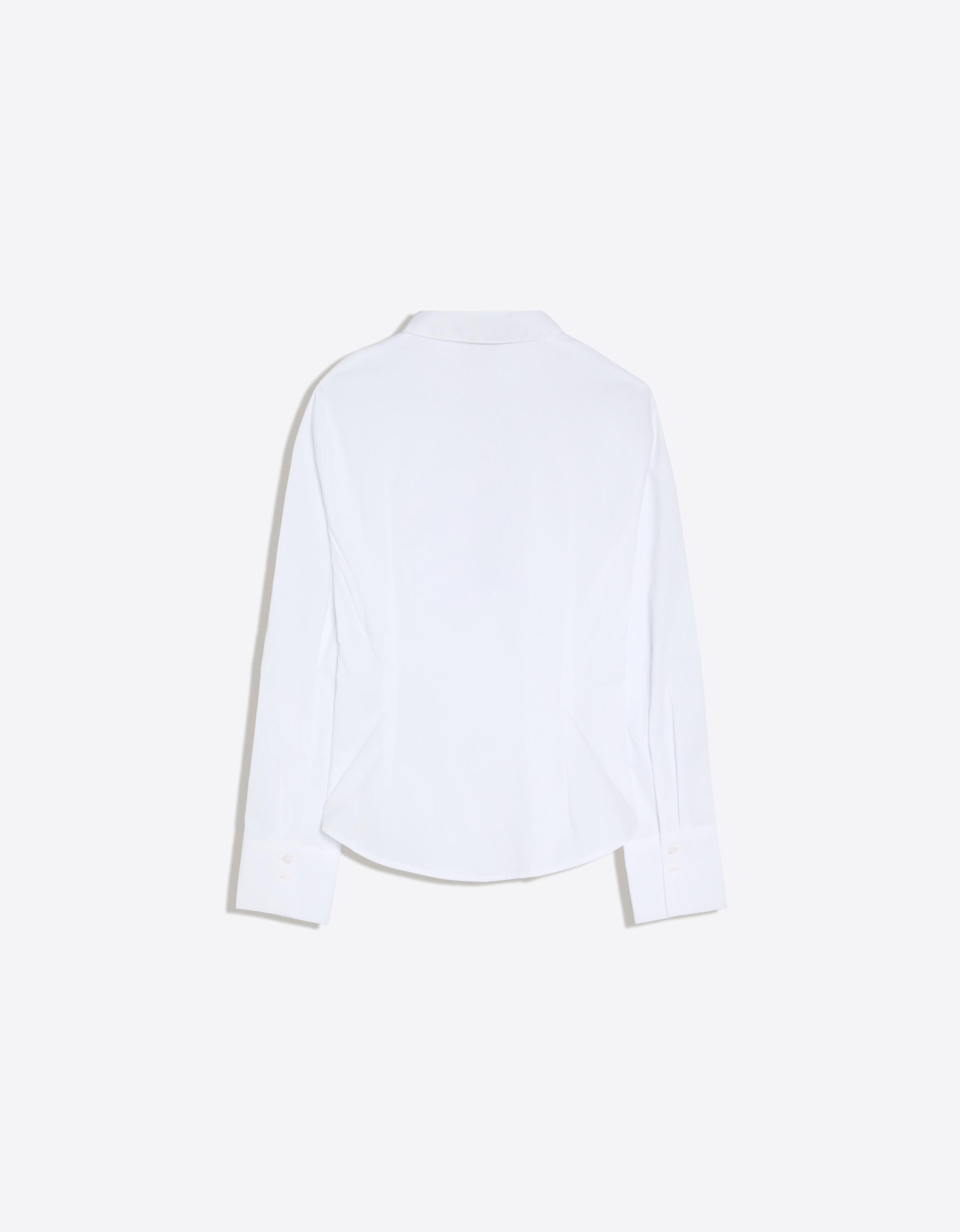 Fitted long-sleeved shirt — White