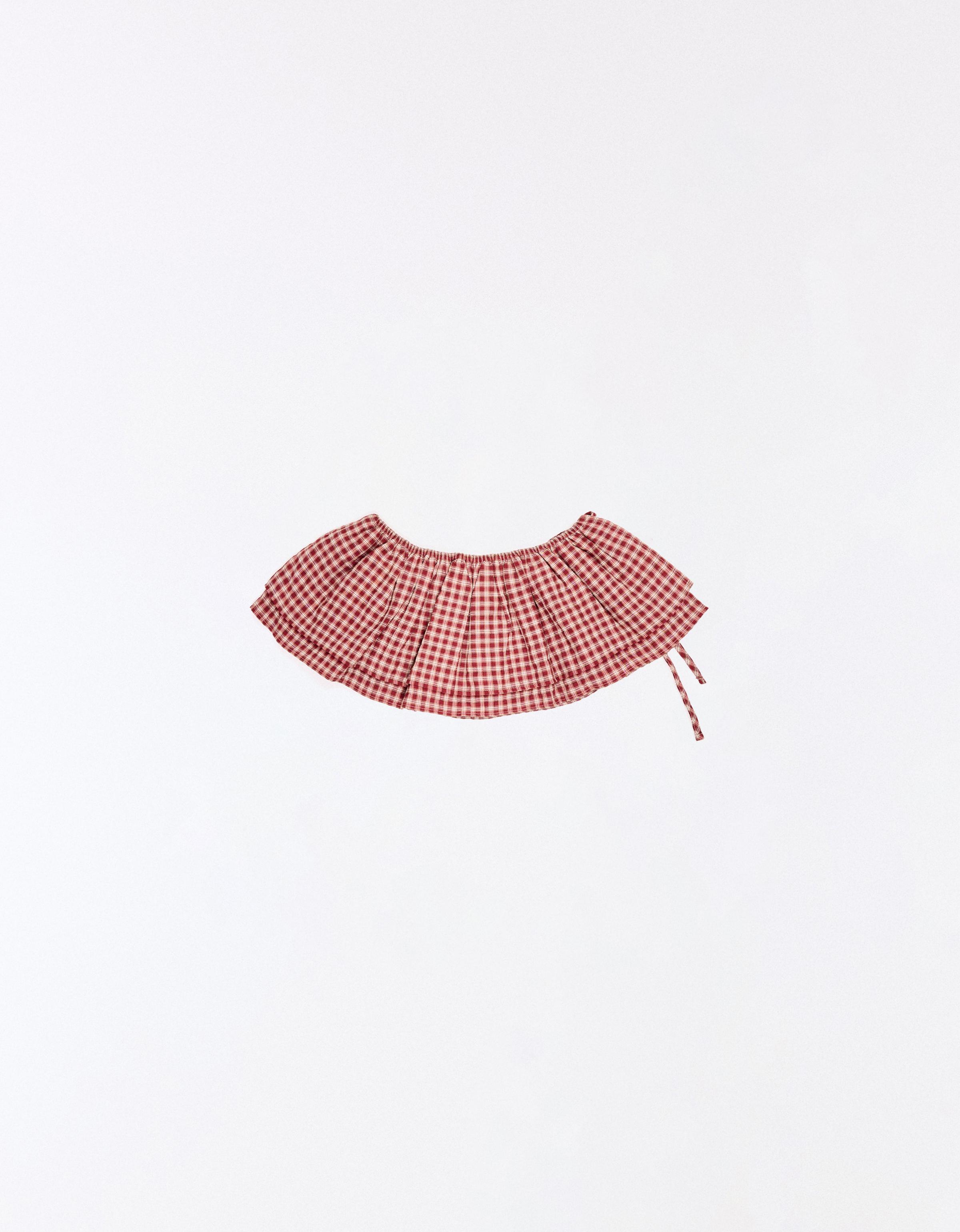Check overskirt — Red