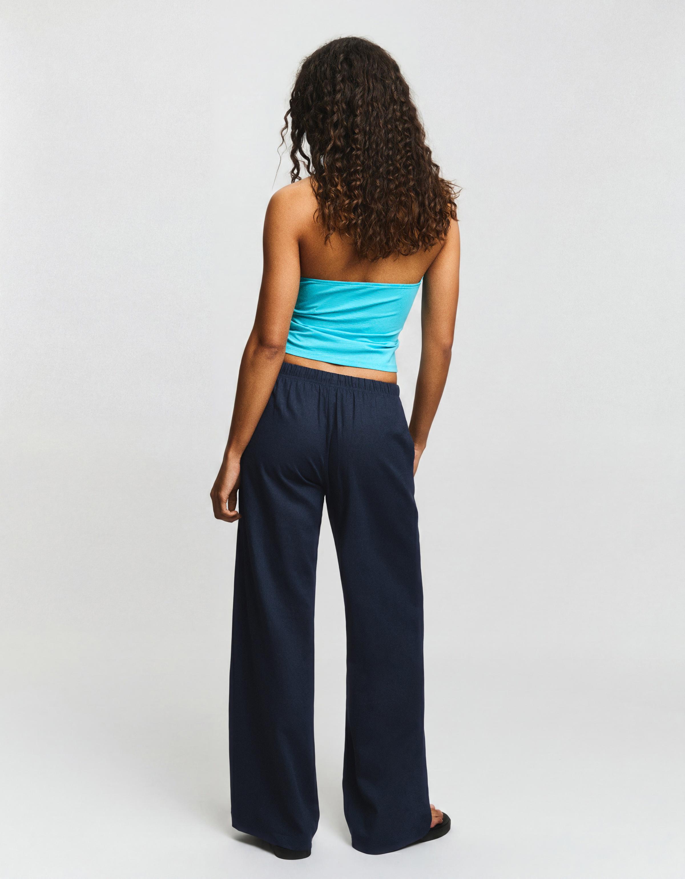 Elasticated waist trousers — Blue