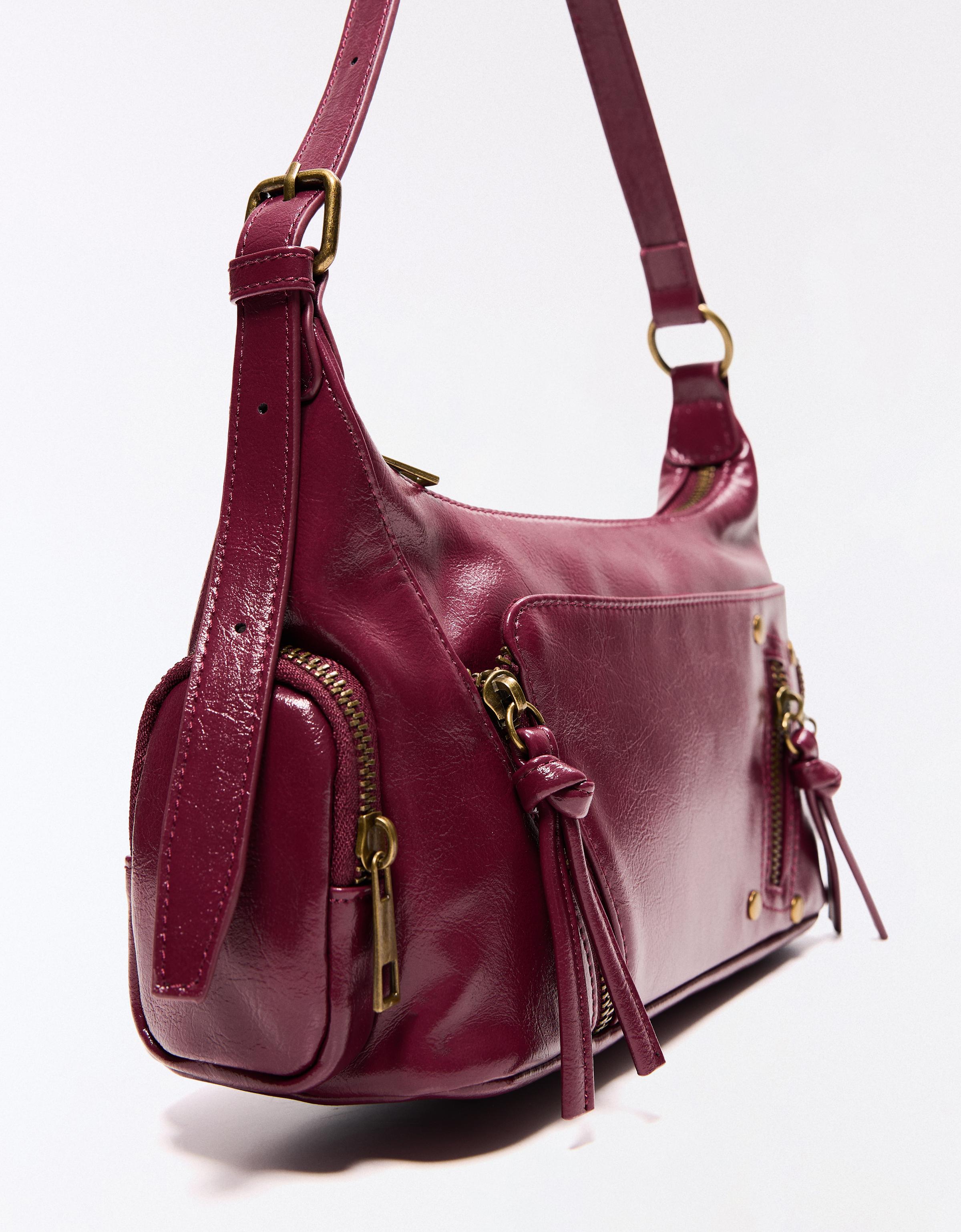 Mini zip bag — Burgundy