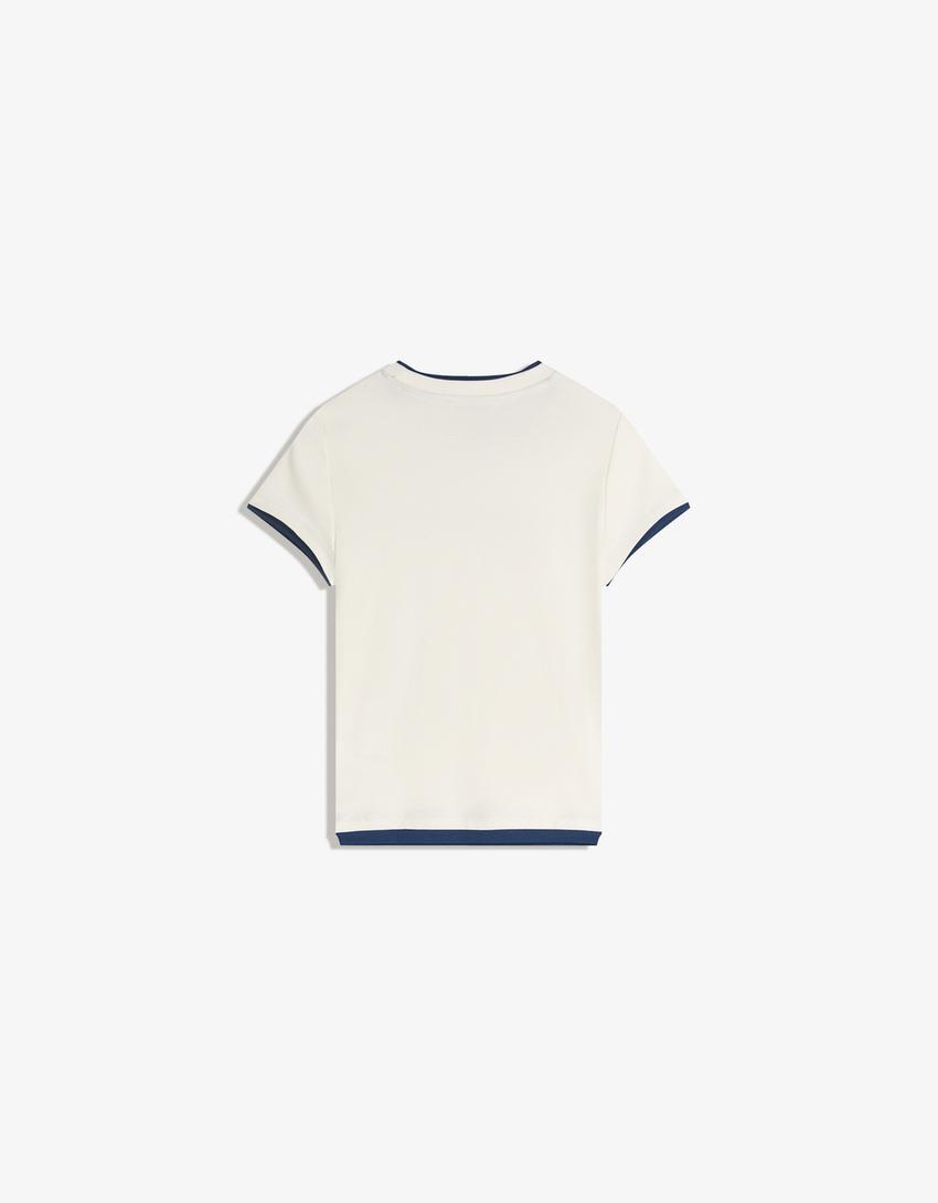 Short sleeve print T-shirt-Off white