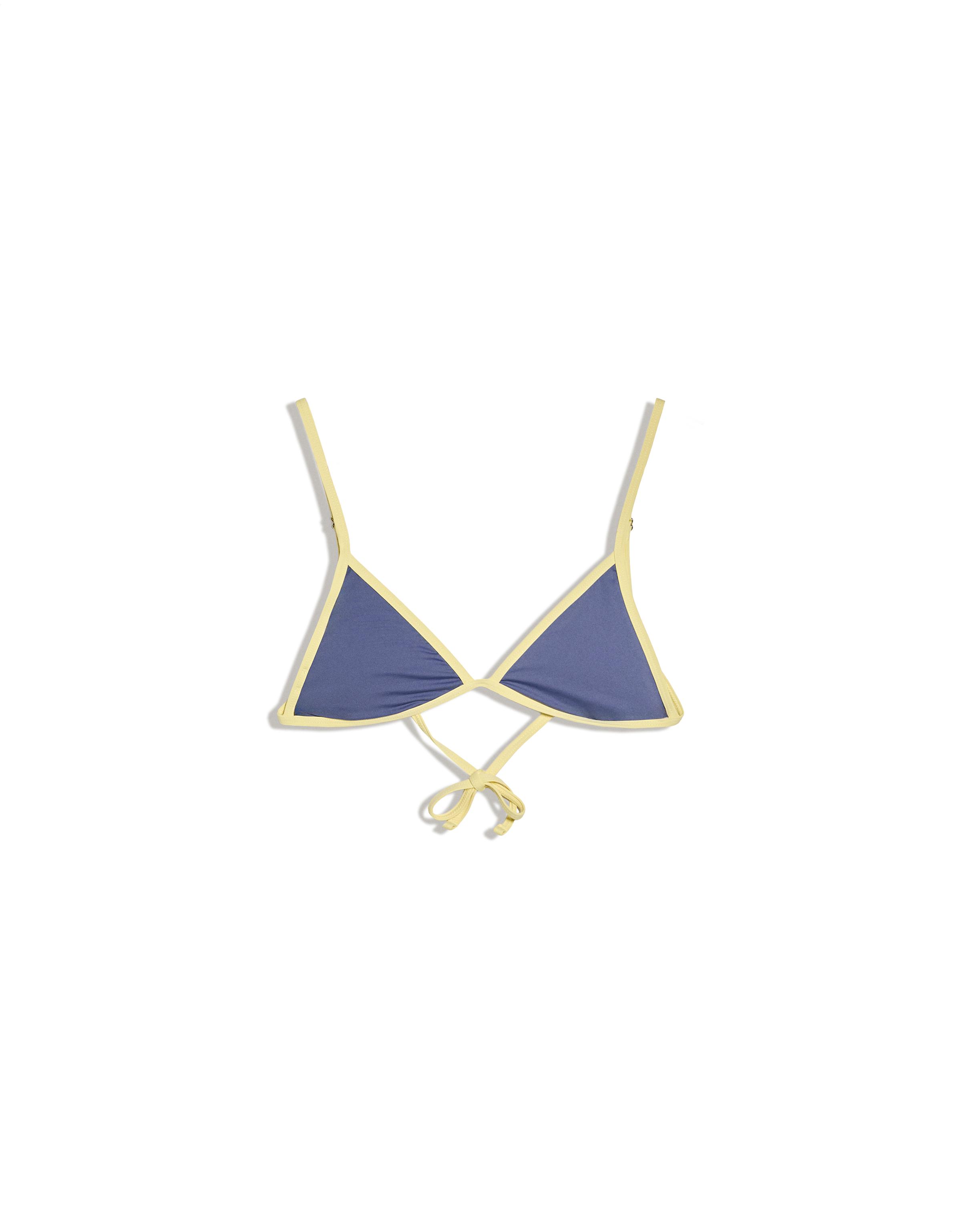 Contrast triangle bikini top — Navy