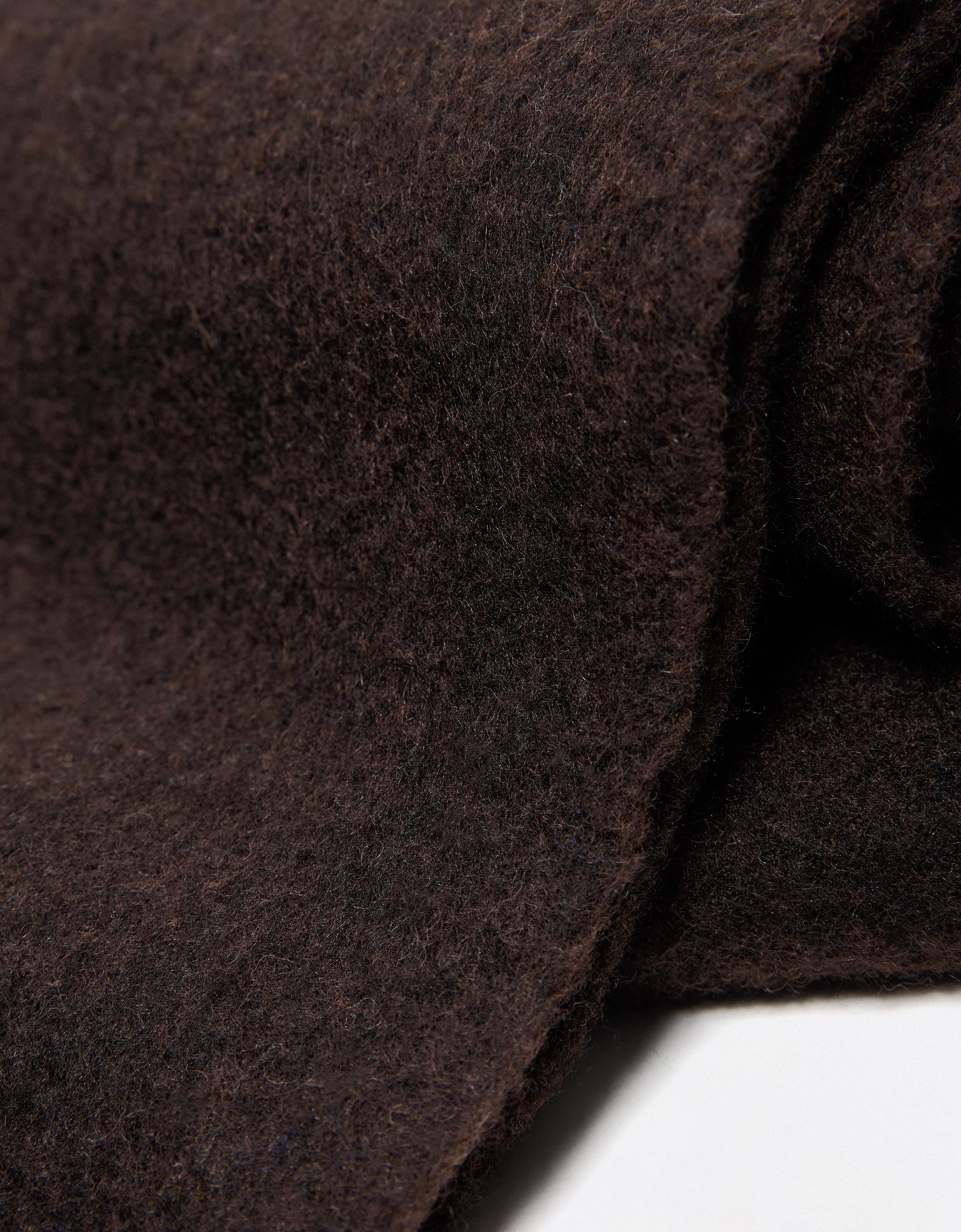 Chunky fringed scarf — Brown