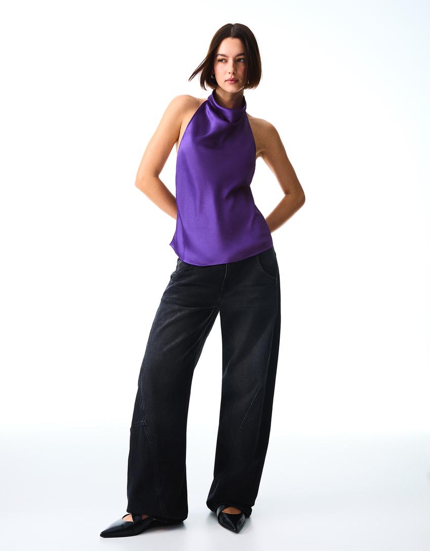 Drapiertes Satintop-Violett