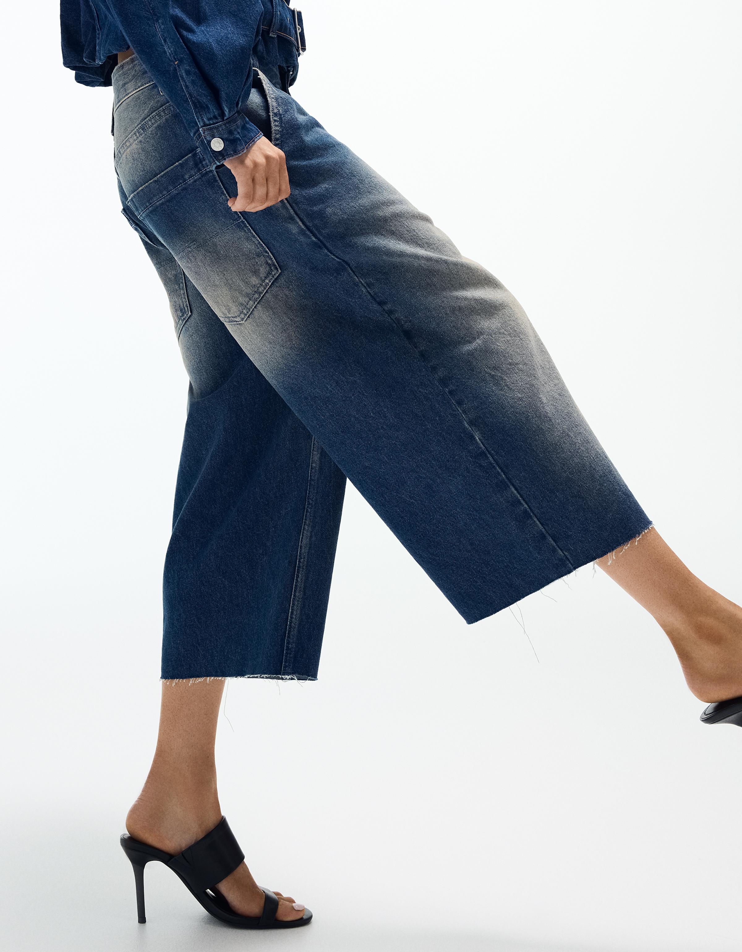 Denim skater jorts — Blue
