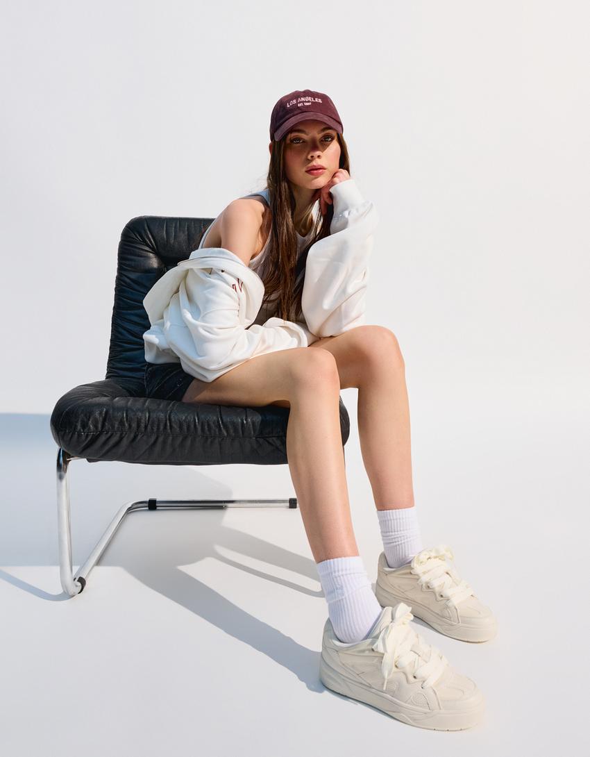 Baskets skate multipièces-Blanc