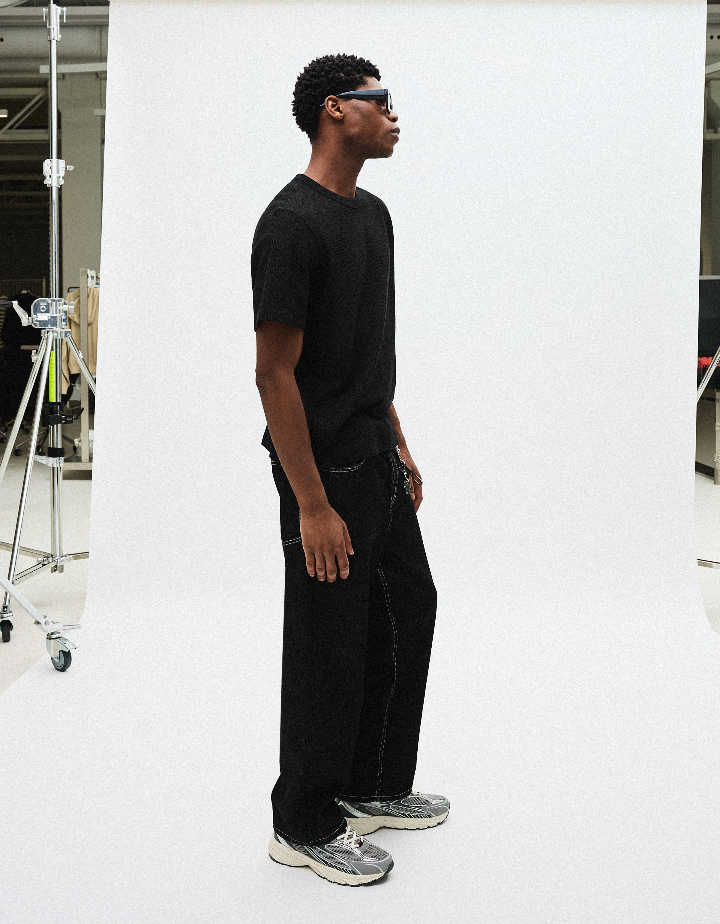 Kısa kollu dokulu tişört - Görsel 13