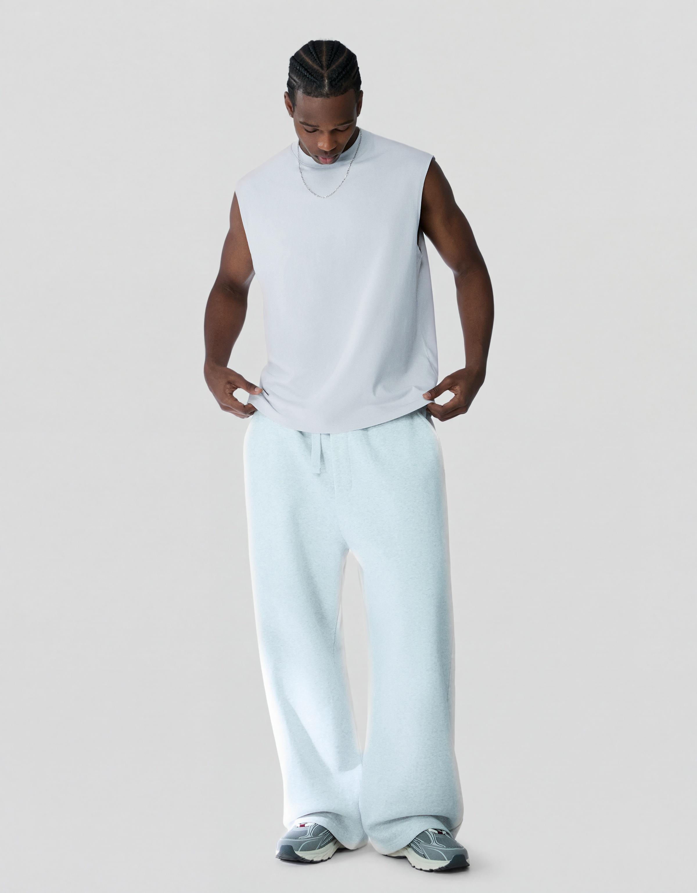 Sleeveless T-shirt — Stone