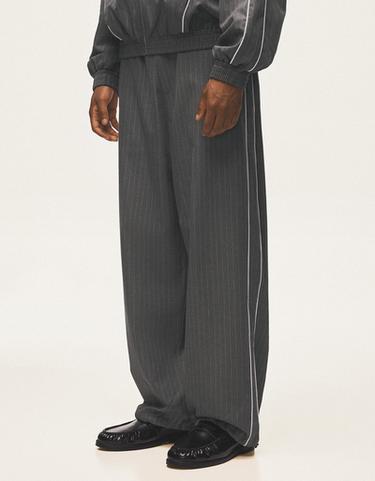 Pinstripe joggers — Mixed gray 3