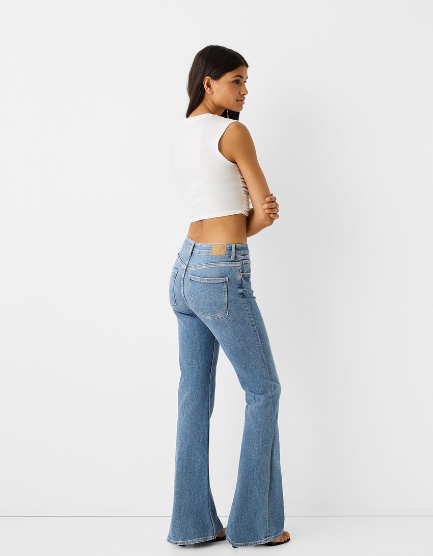 Jean flare-Bleu lavé-2