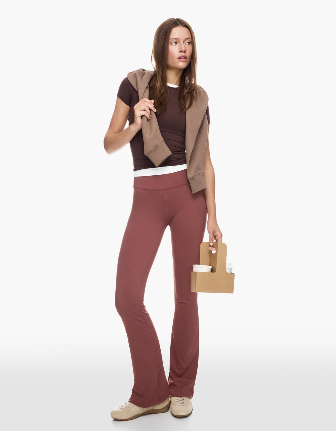 Technical flare trousers