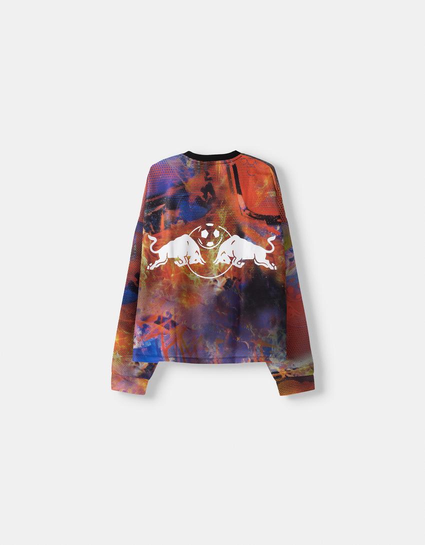 New York Red Bulls print mesh T-shirt-Orange