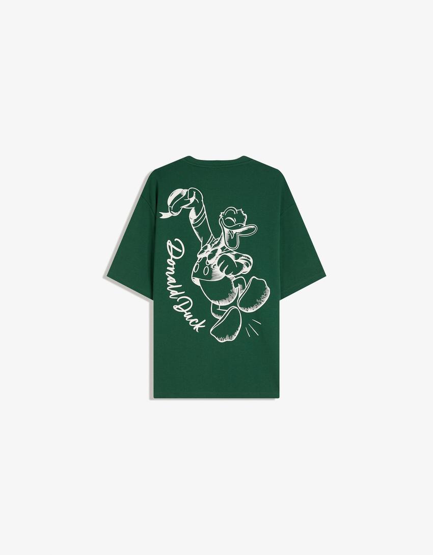 T-shirt felpa manga curta estampado-Verde-5
