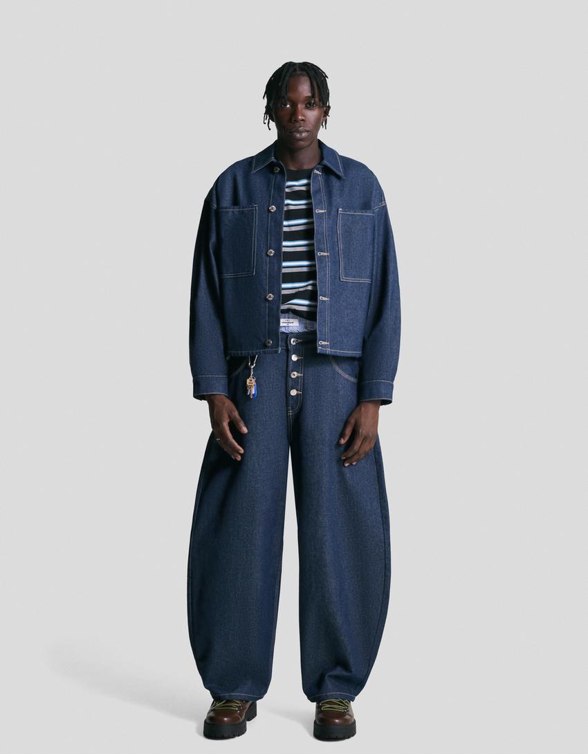 Denim shirt-Navy
