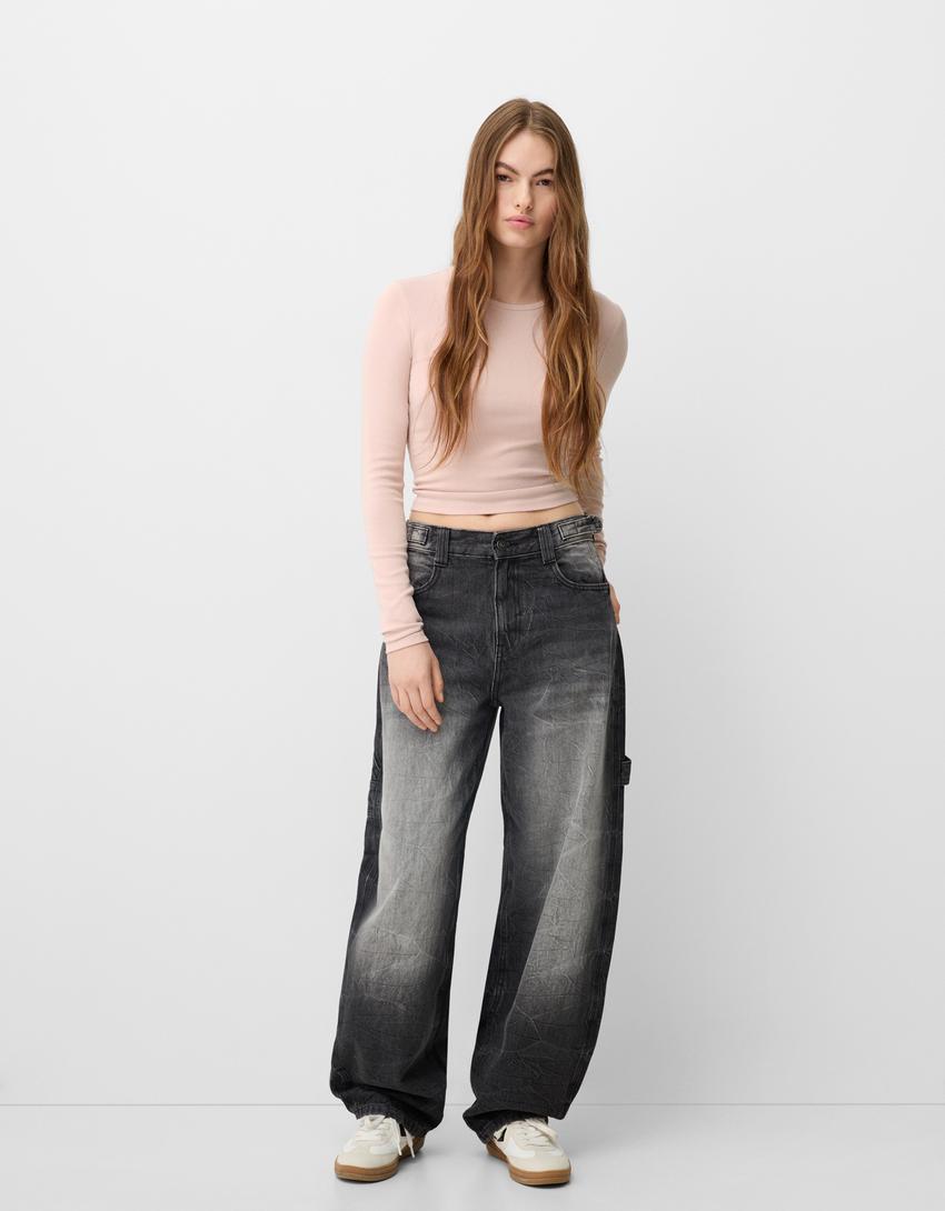 Long Sleeve T shirt BSK Teen Bershka Long Sleeve T shirt BSK Teen Bershka