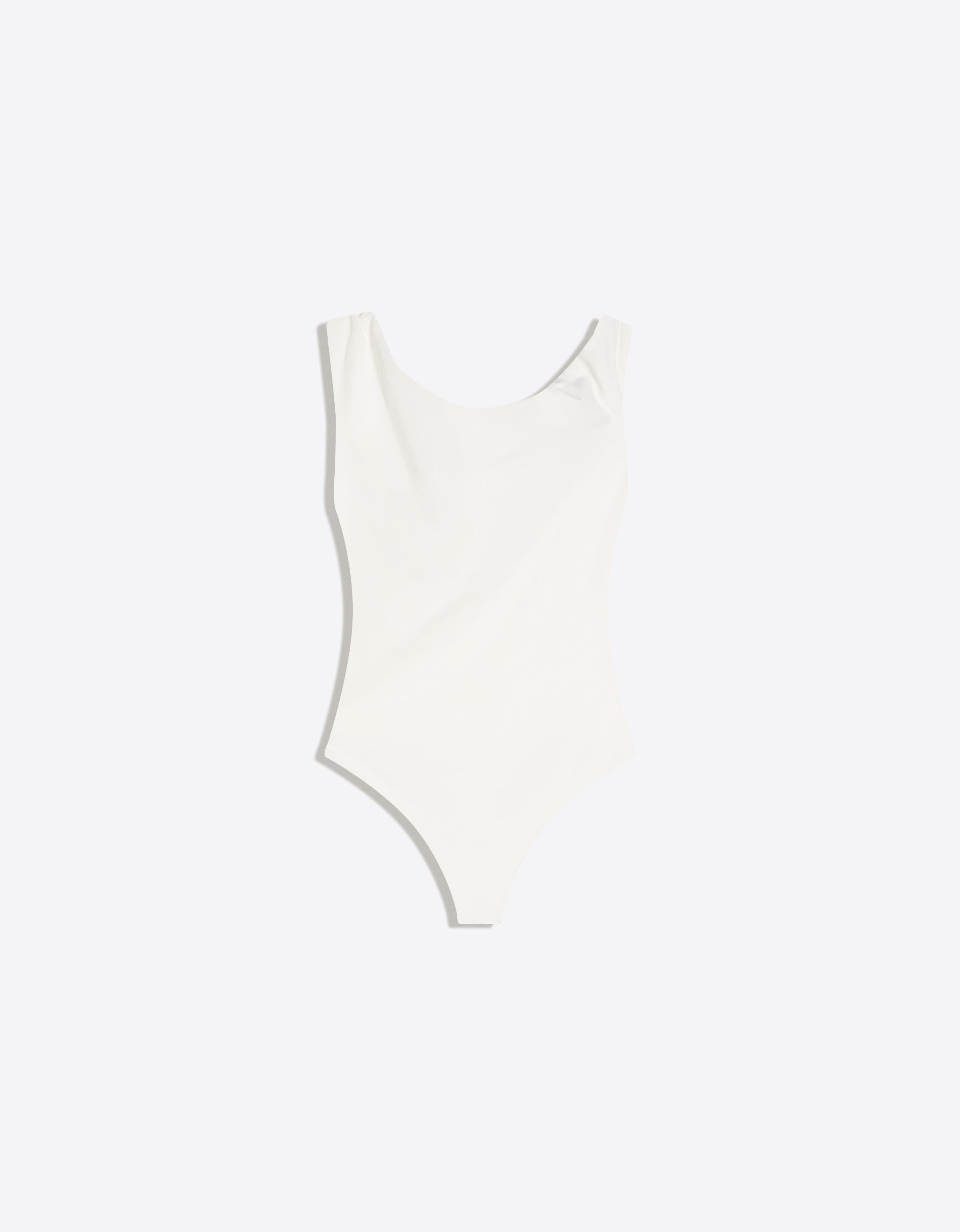 Asimetrik büzgülü askılı body