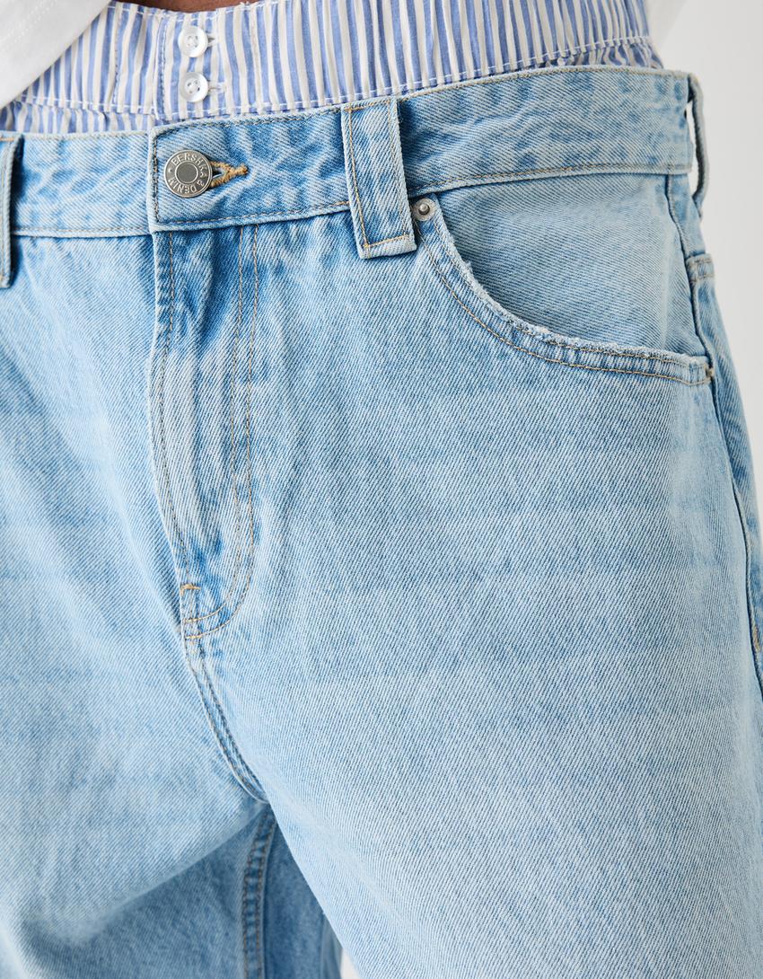 Jean baggy underwear-Bleu lavé-5