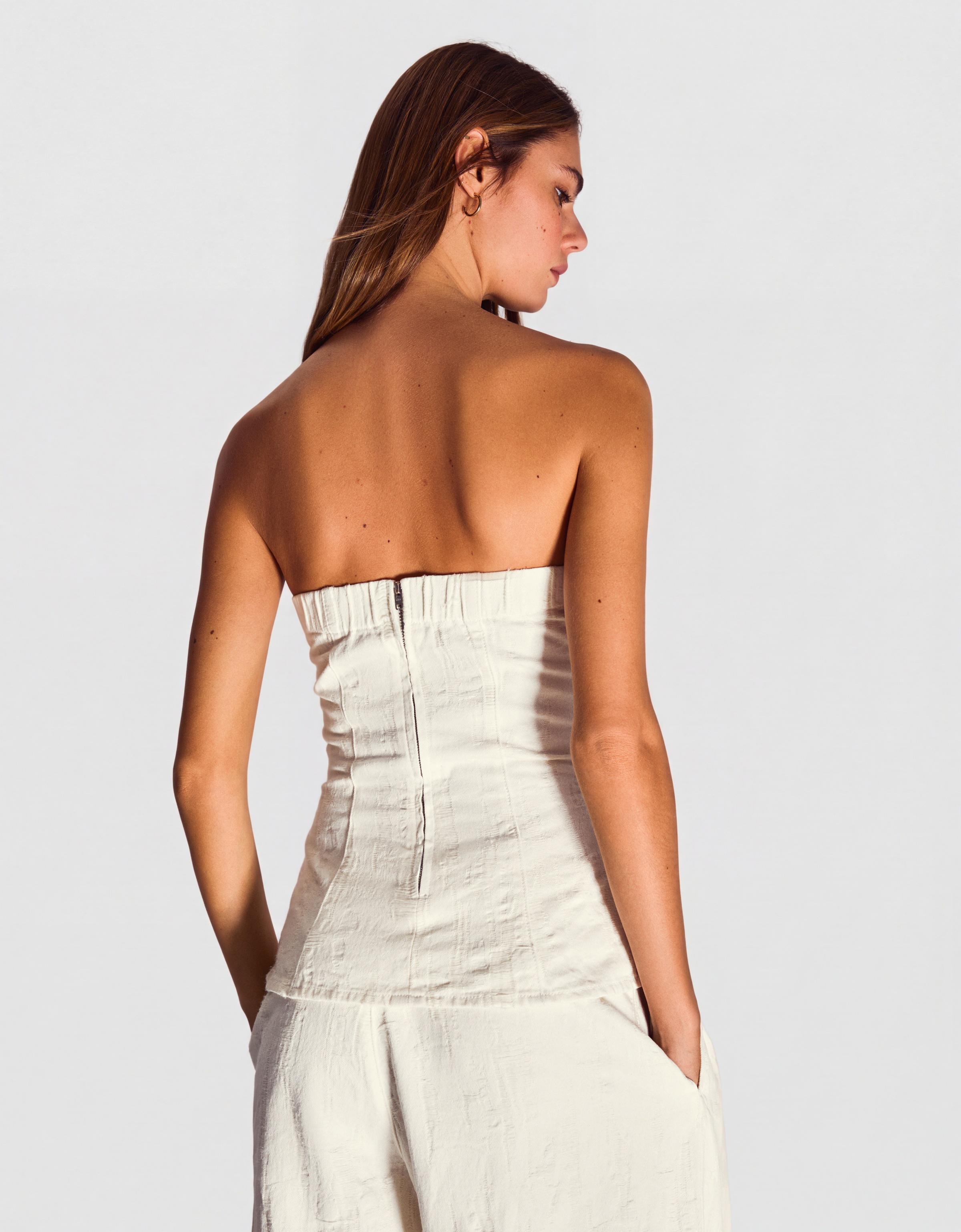 Denim bandeau top - Görsel 20