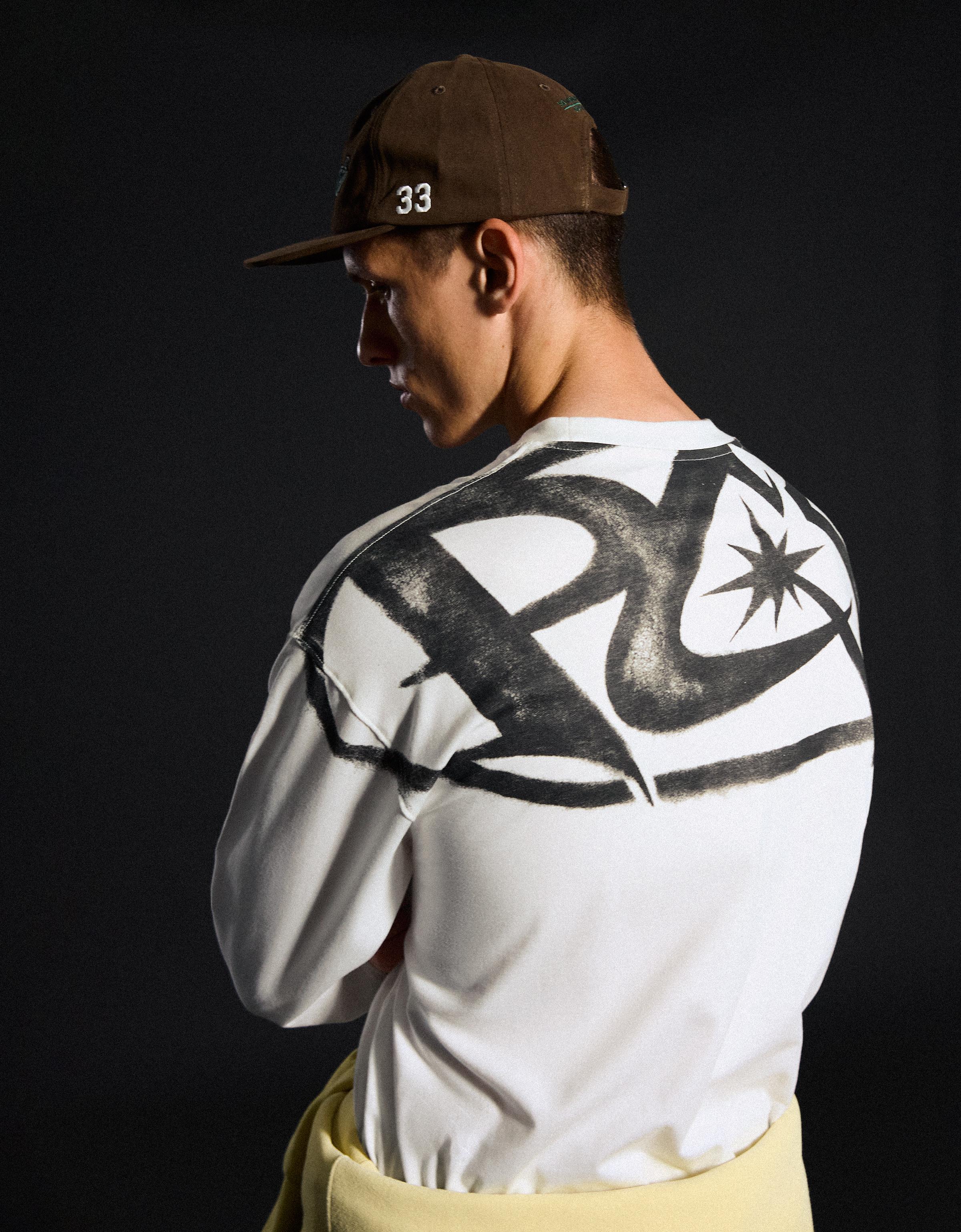 Long sleeve print T-shirt — Off white