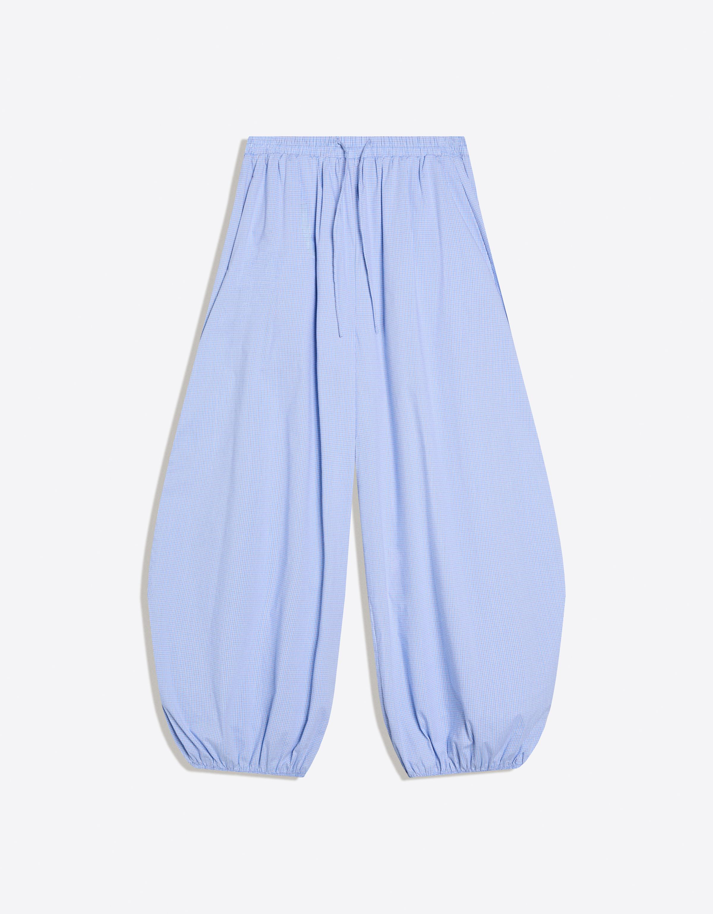 Poplin bloomer trousers — Blue
