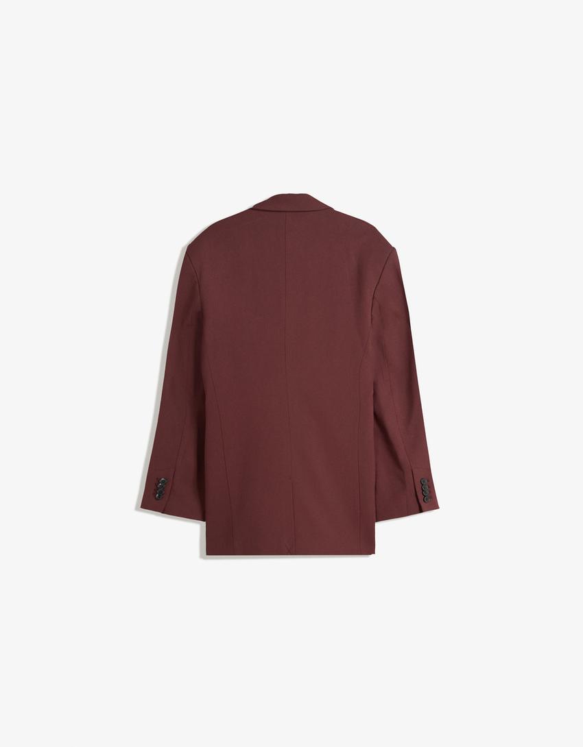 Lagani sako oversize kroja-Crvena-4