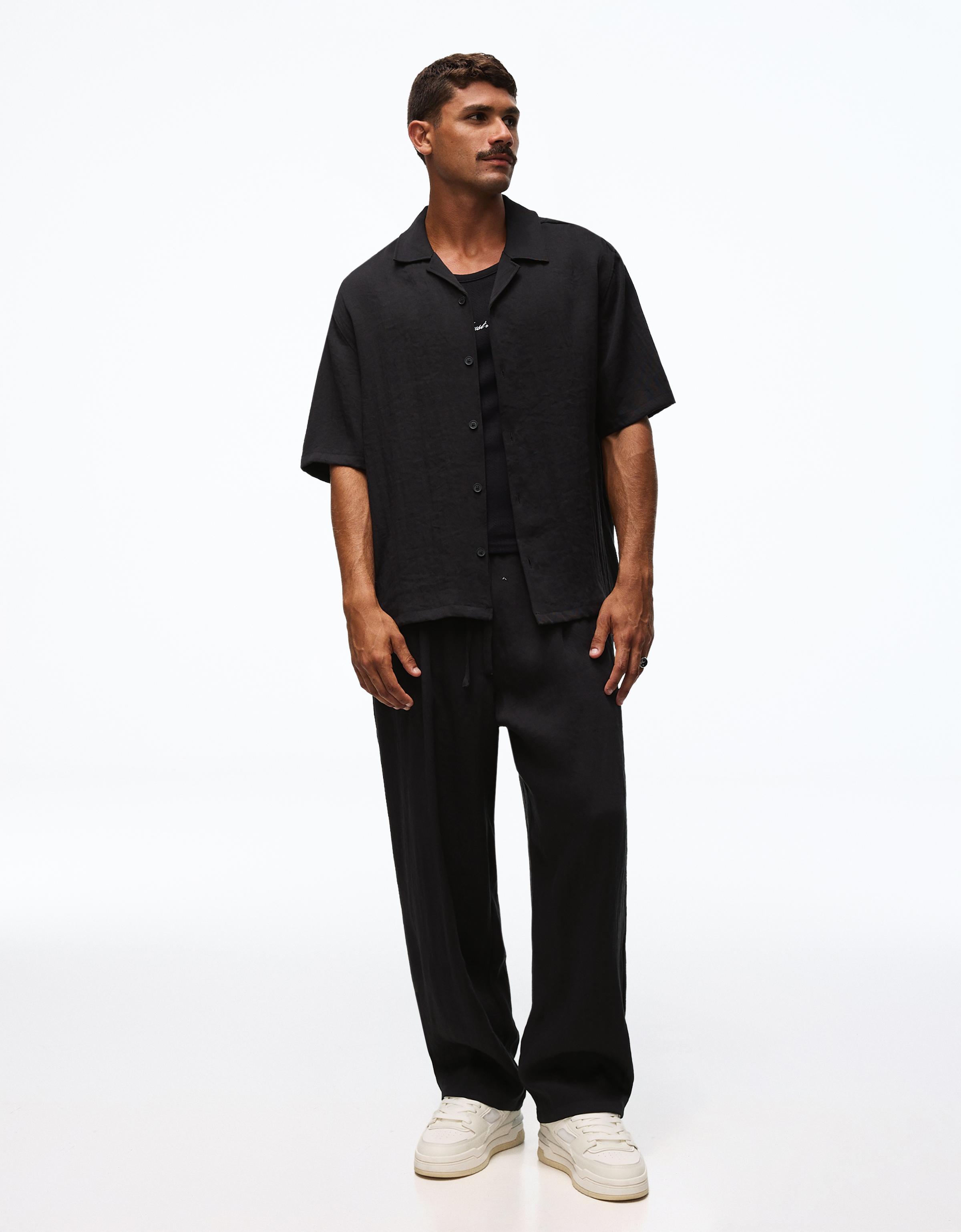 Rustic baggy trousers — Black
