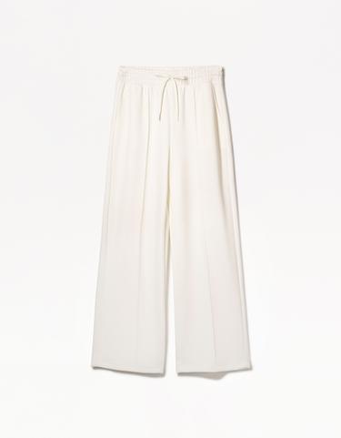 Yumuşak wide leg pantolon - Görsel 2