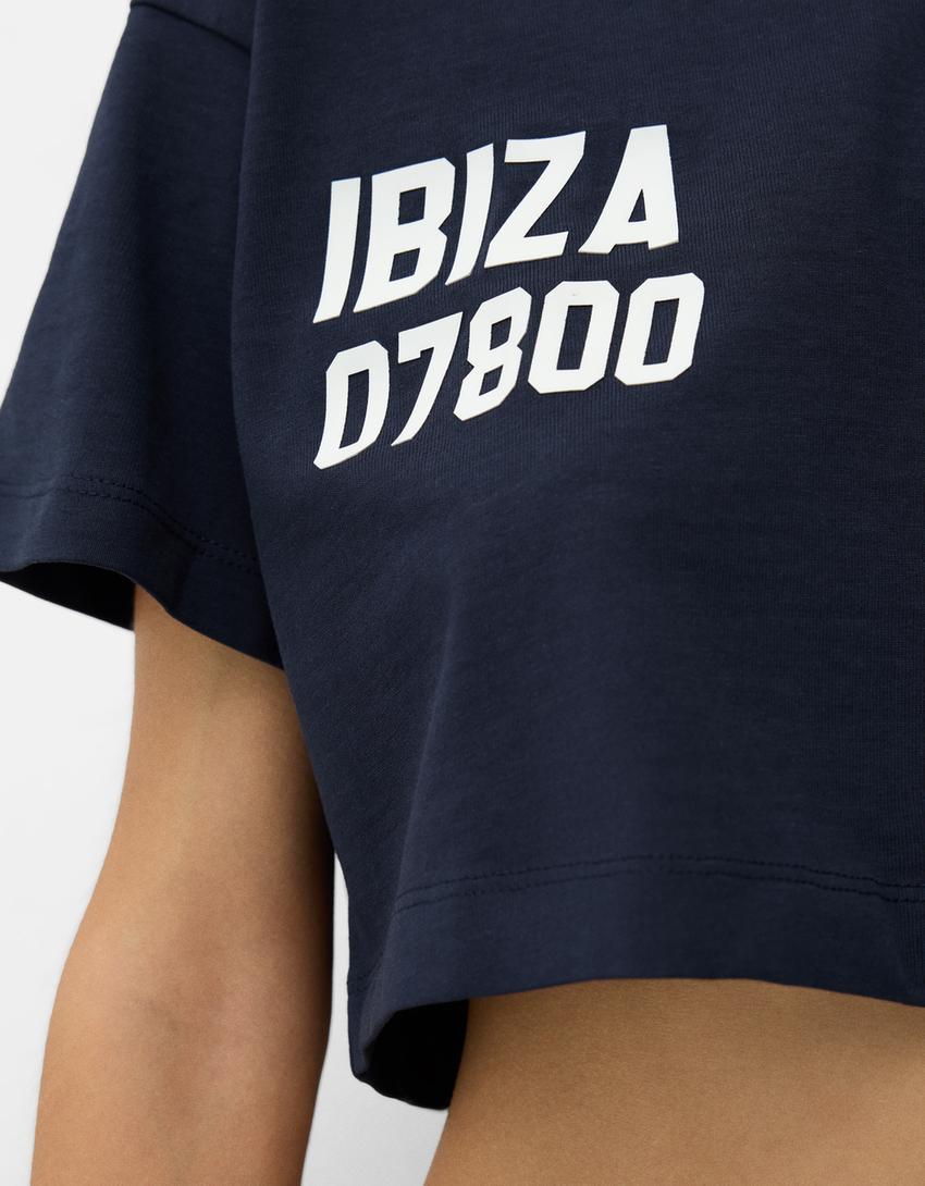 Camiseta manga corta print-Azul-4